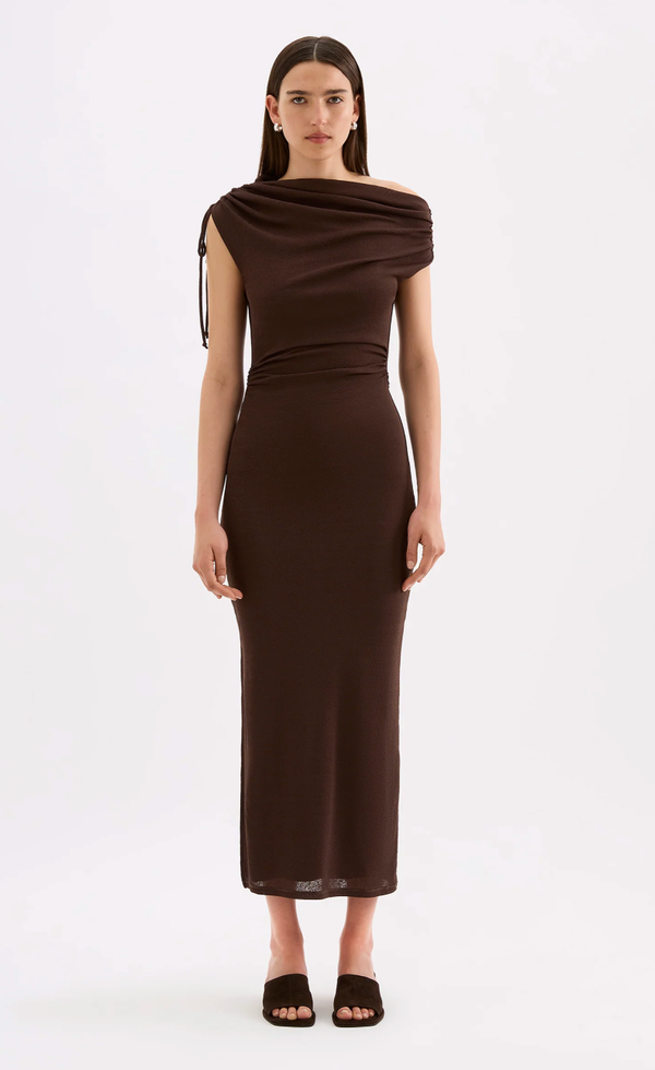 Lani Mesh Maxi Dress - Chocolate