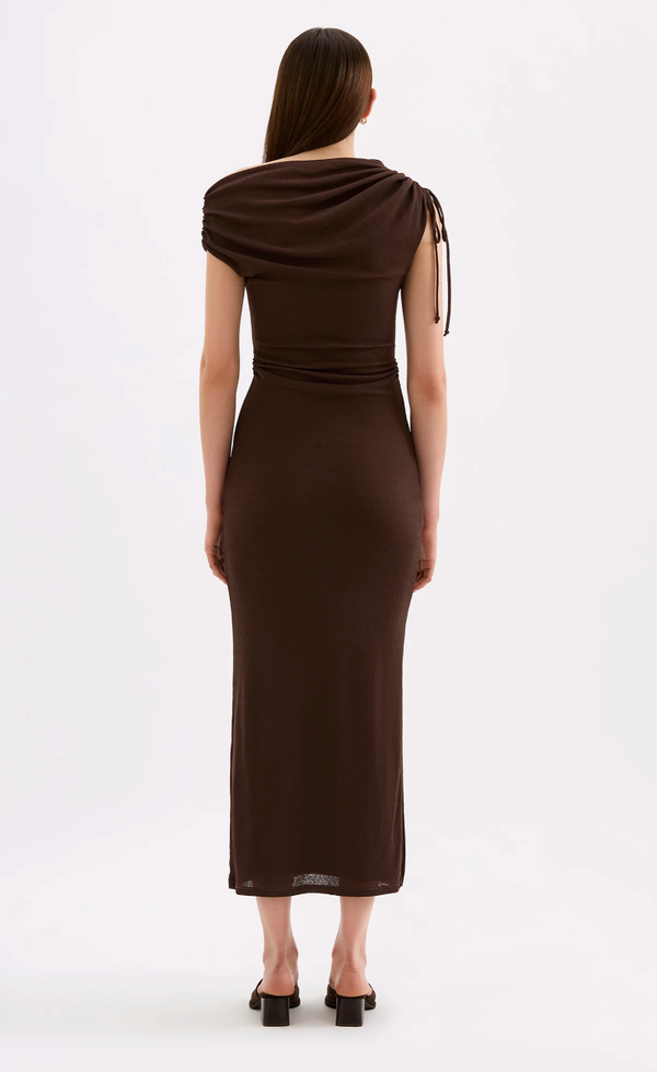 Lani Mesh Maxi Dress - Chocolate