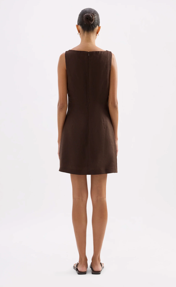Eleri Mini Dress - Chocolate