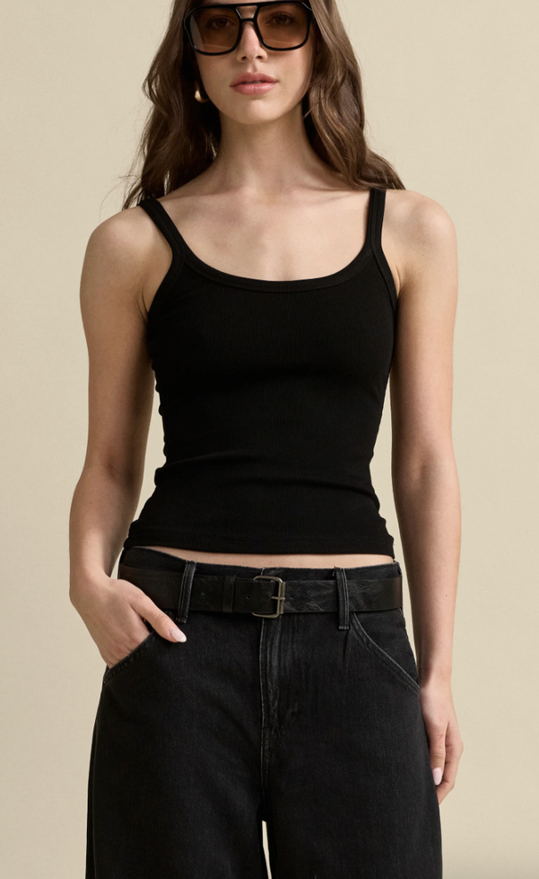Ribbed Scoop Neck Tank