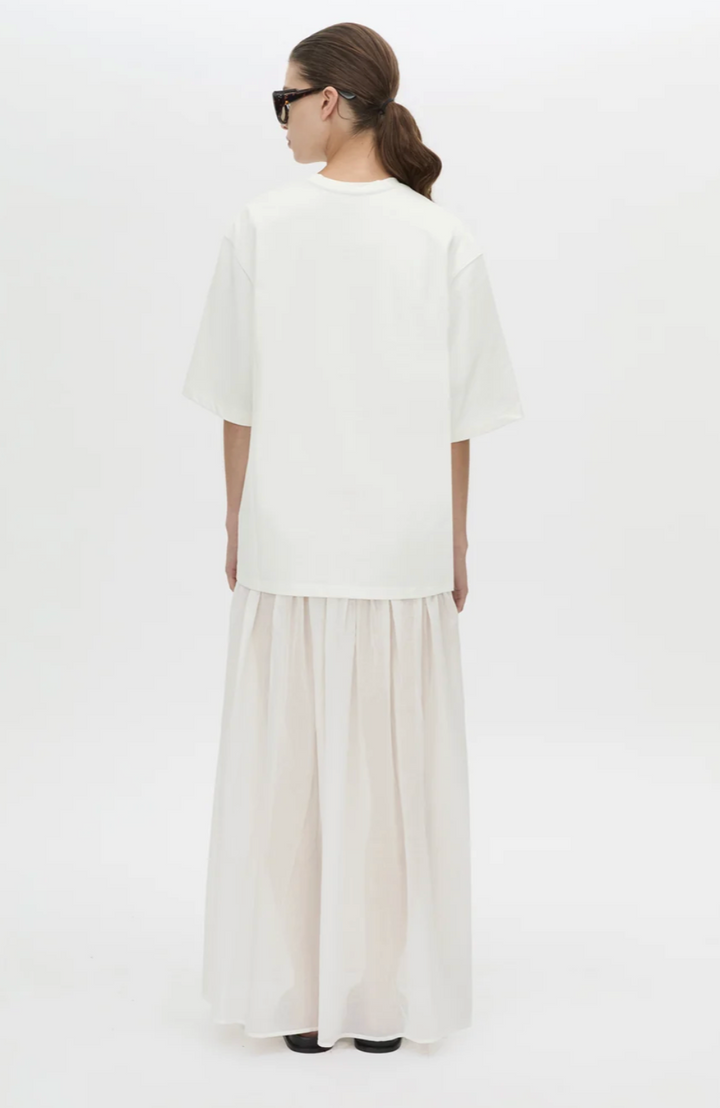 Romy Contrast Maxi Dress - Soft White