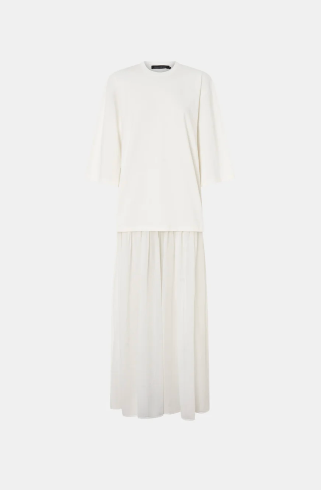 Romy Contrast Maxi Dress - Soft White