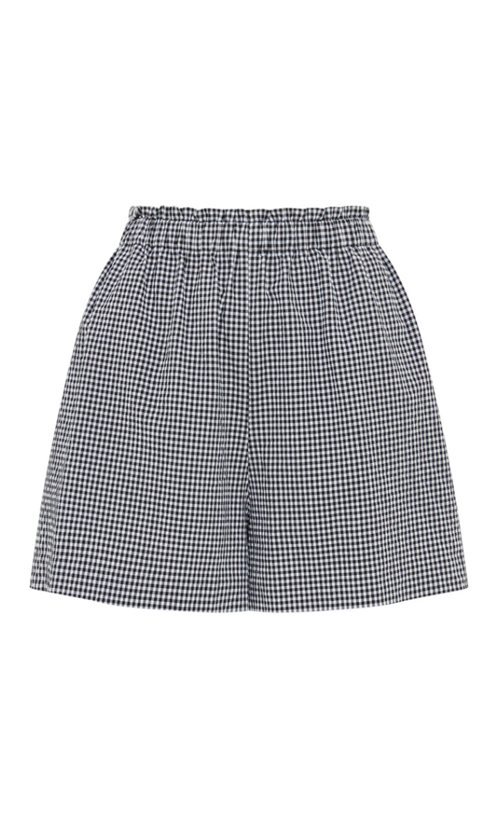Hazel Short - Black Gingham
