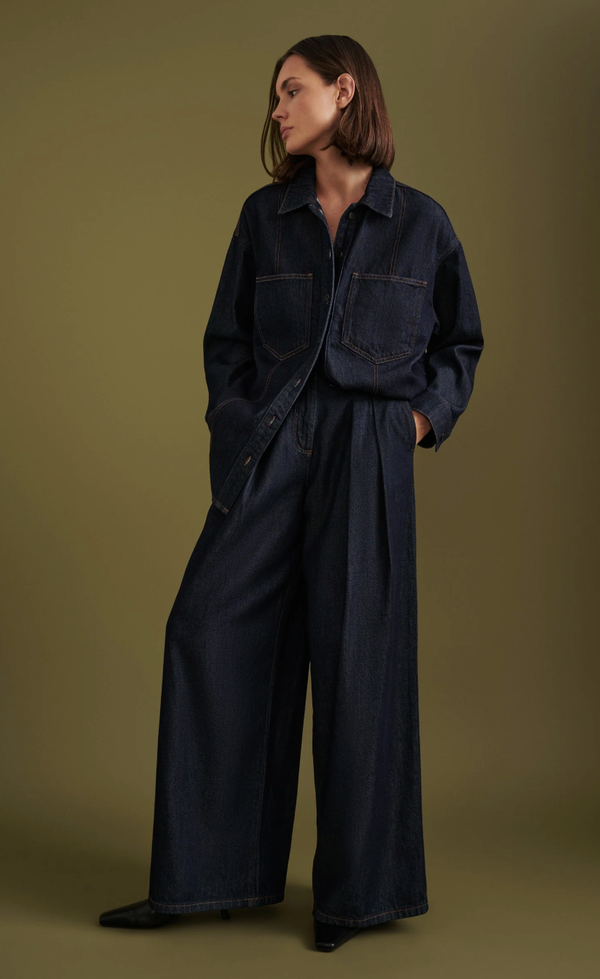 Vita Denim Overshirt - Deep Blue