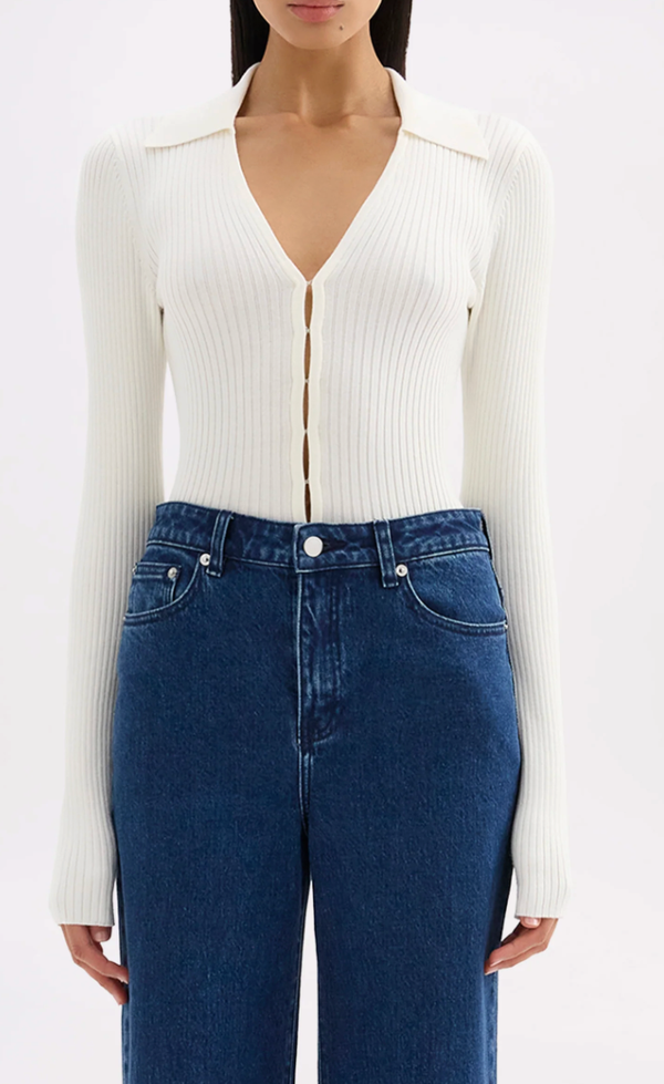 Odette Knit Top - Salt