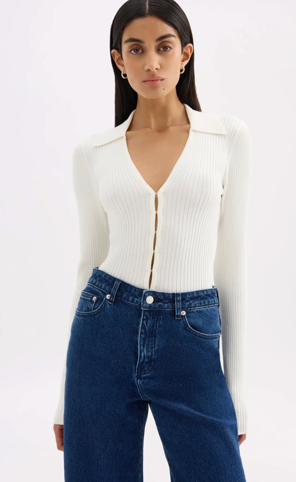 Odette Knit Top - Salt