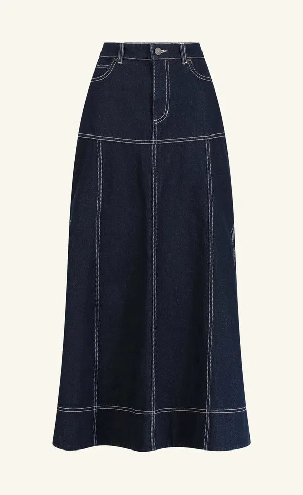 Jaques flared midi skirt