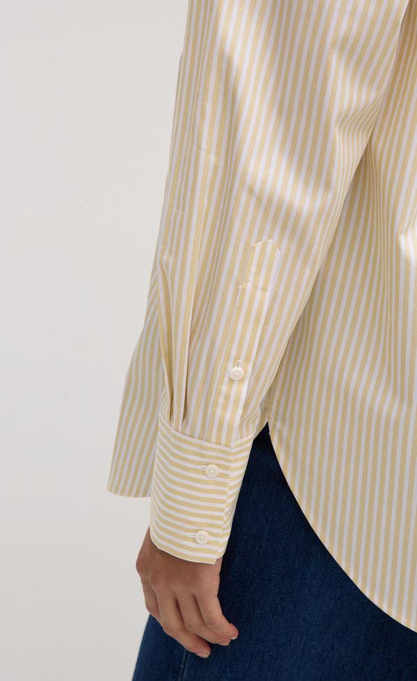 Poplin Shirt - Chamomile/white