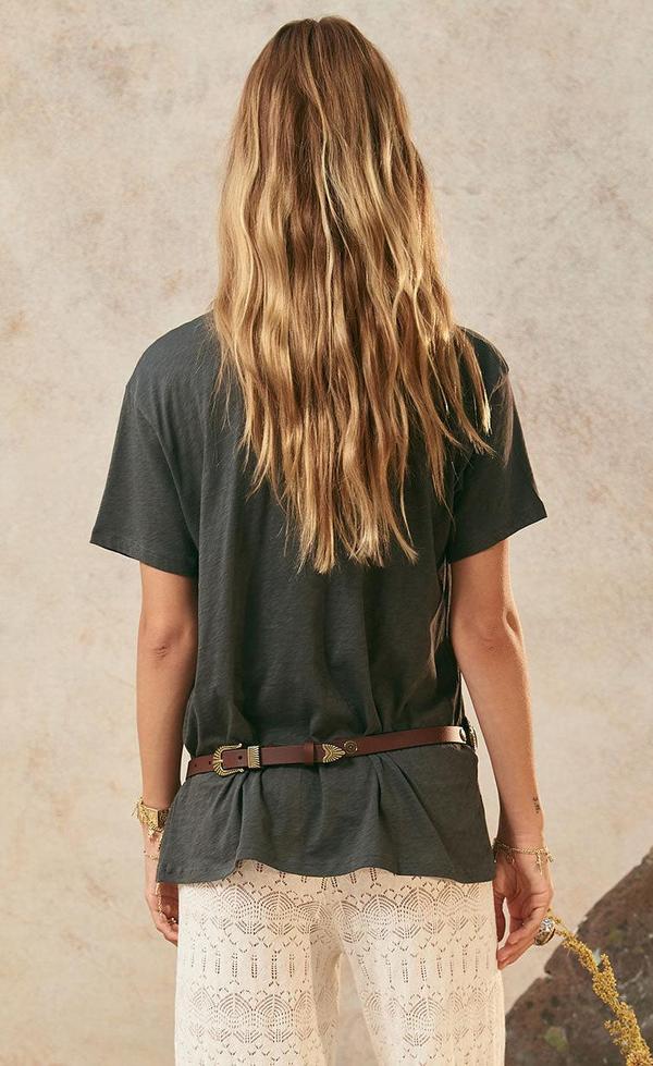Elysian Biker Tee - Charcoal