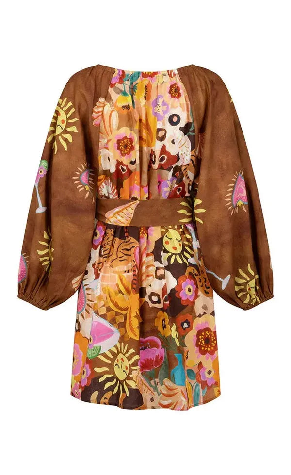 Birth of Venus Tunic Dress - Caramel COMING SOON