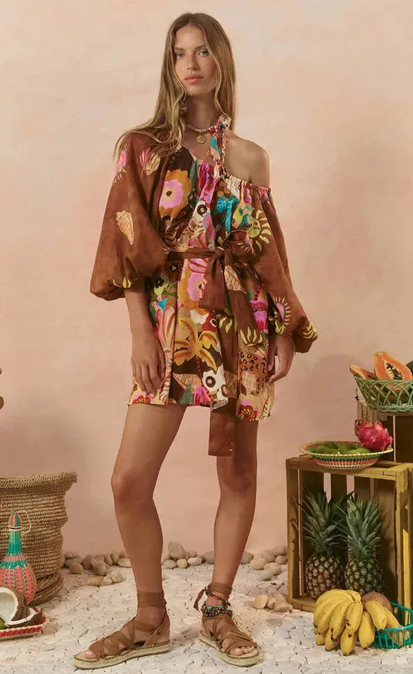 Birth of Venus Tunic Dress - Caramel COMING SOON
