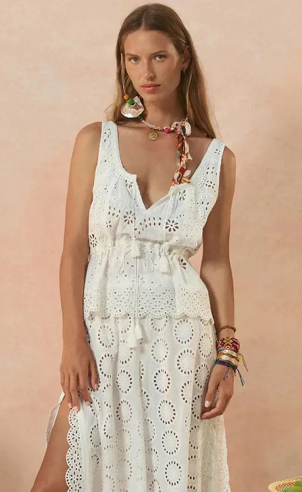 Yaya Lace Cami - Antique White
