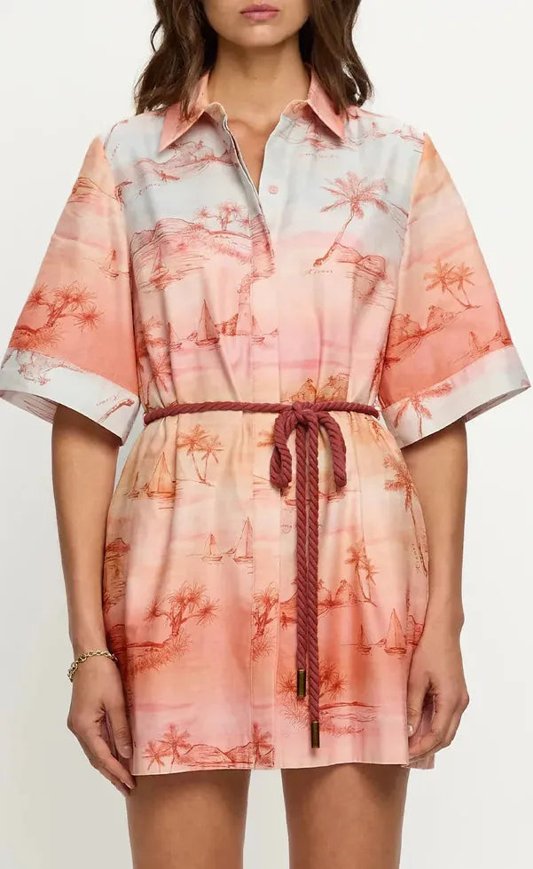Sunset Shirt Mini Dress