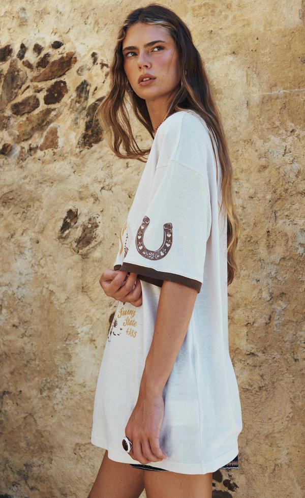 Texas Sweetheart Oversized Biker Tee