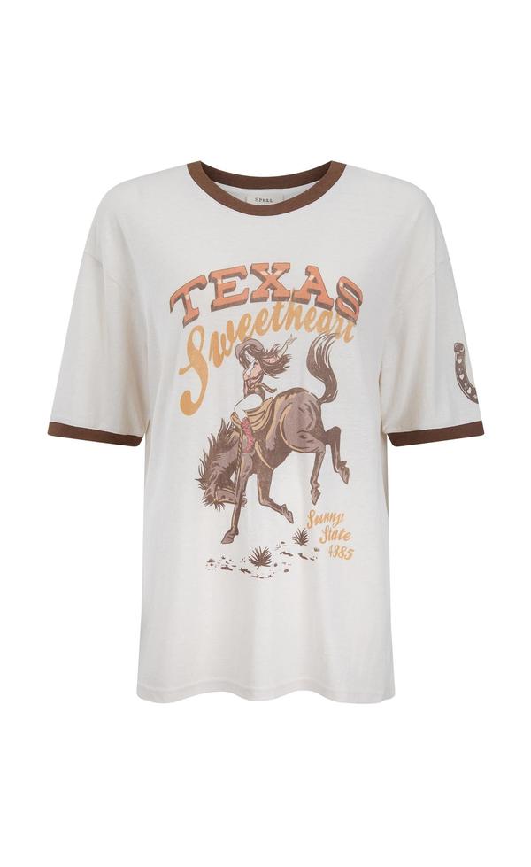 Texas Sweetheart Oversized Biker Tee