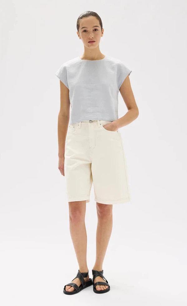 Tori Linen top - Blue Haze
