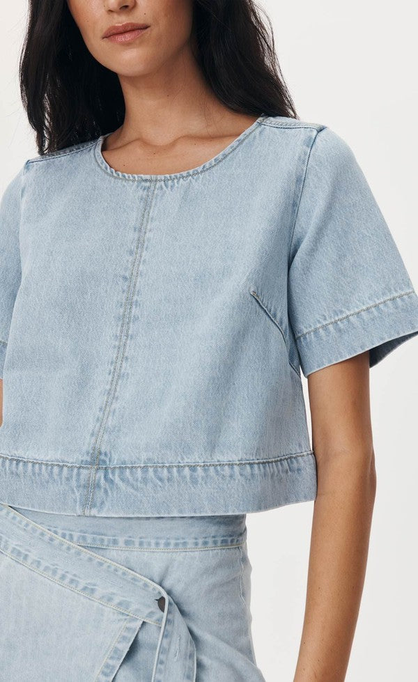 Davie Denim Top - Azul