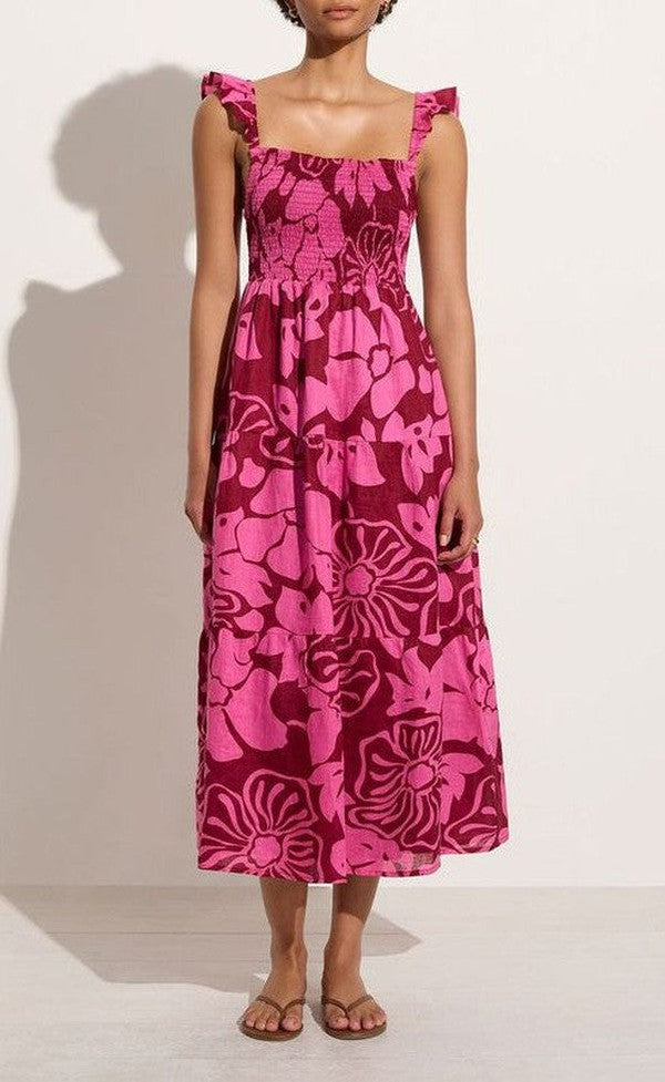 Benito Midi Dress - Mica Floral Pink