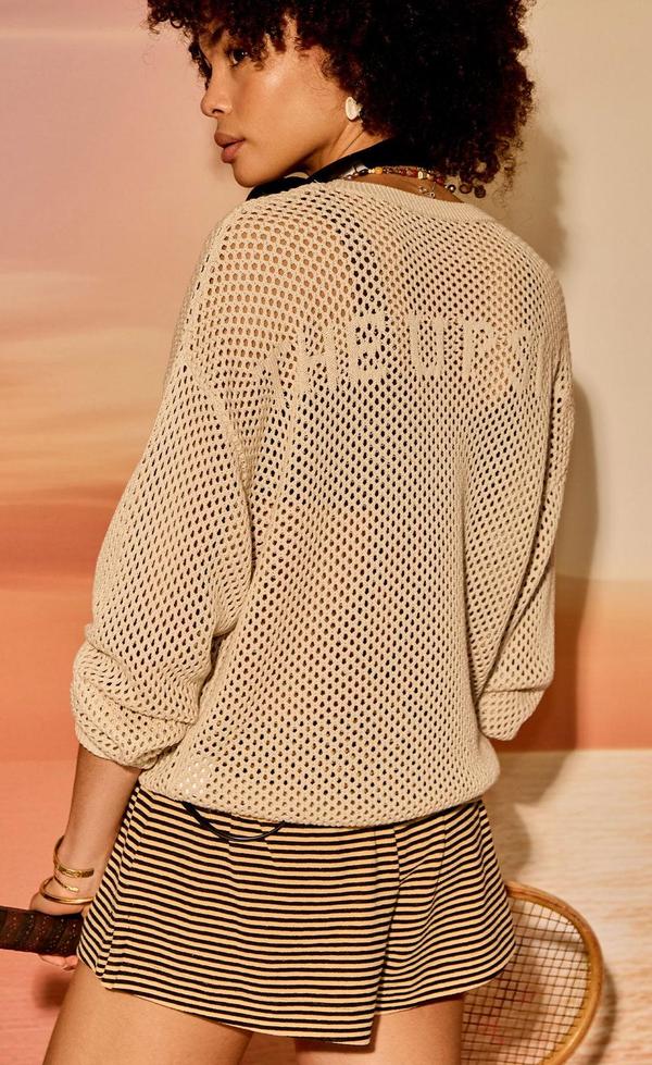 SEBASTIAN KNIT CREW- Cream
