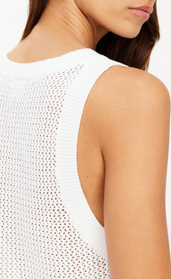 Fenway Wales Knit Tank - Creme