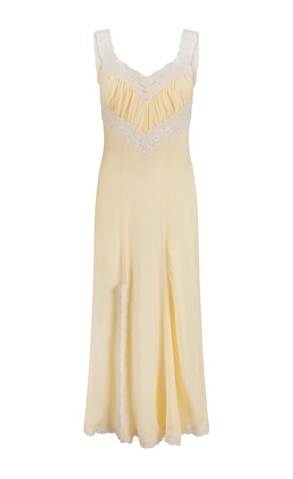 Vina Lace Slip Dress- Butter