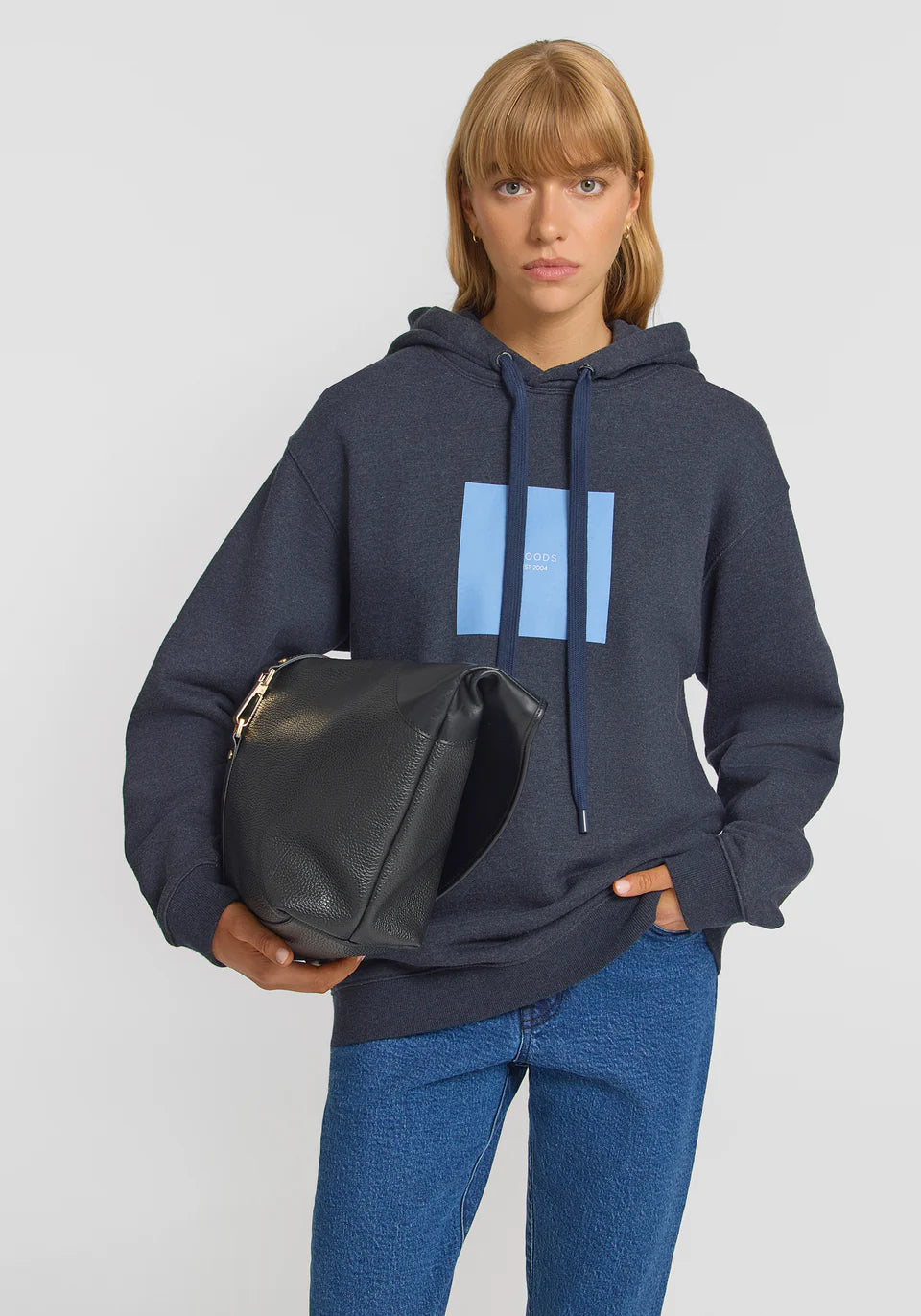 Woods Unisex Hoodie - Navy Marle