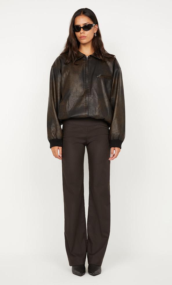 Tyler Bomber Jacket - Vintage Choc