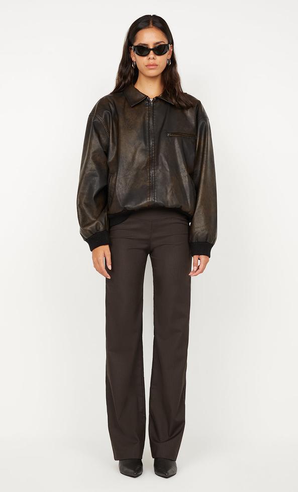 Tyler Bomber Jacket - Vintage Choc