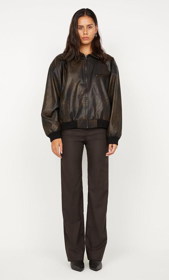 Tyler Bomber Jacket - Vintage Choc