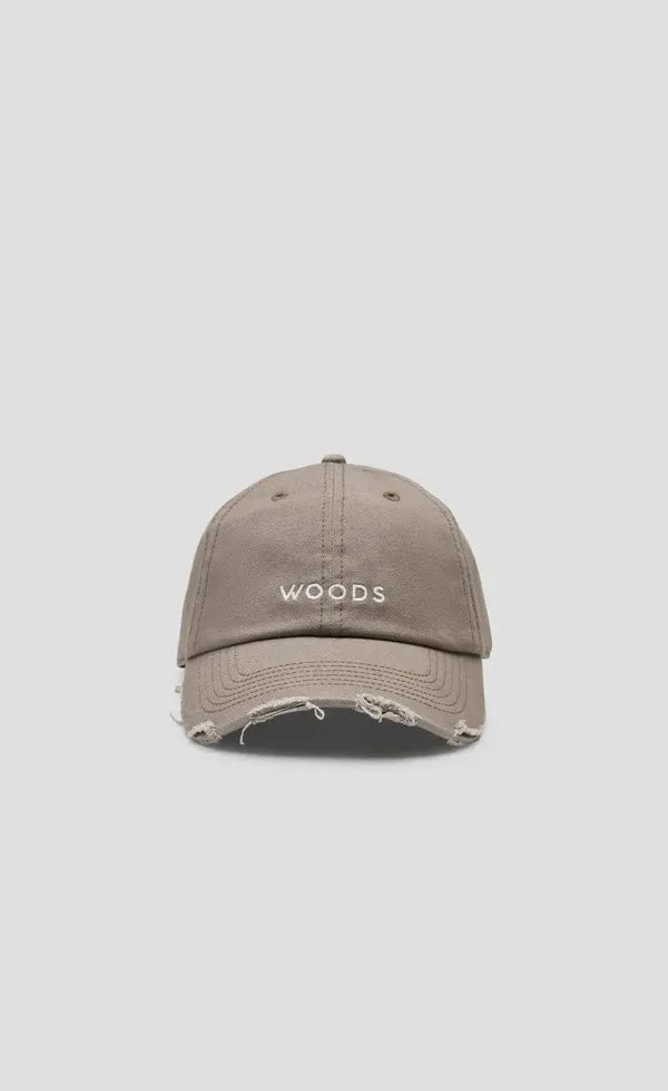 Woods Distressed Cap - Latte