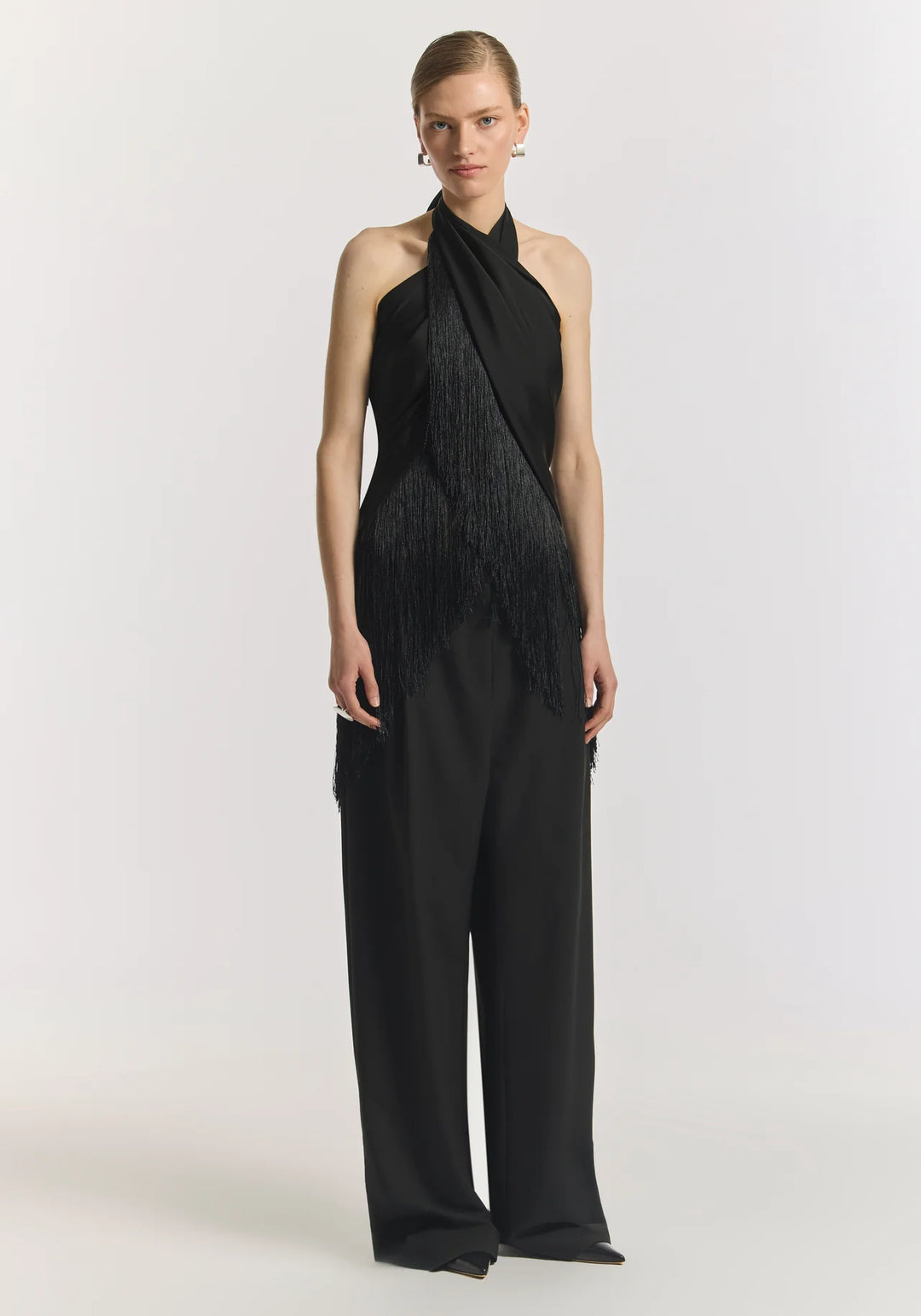 Crown Wrap Scarf - Black