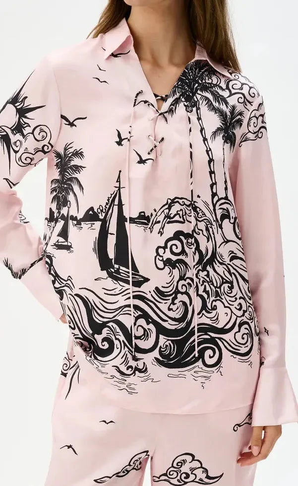Monroe Tie Shirt - Ciao Rosa