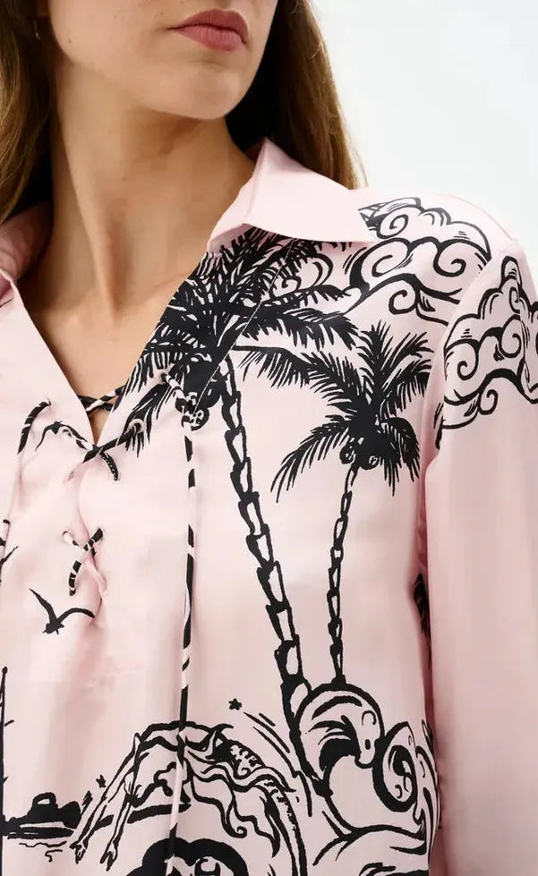 Monroe Tie Shirt - Ciao Rosa