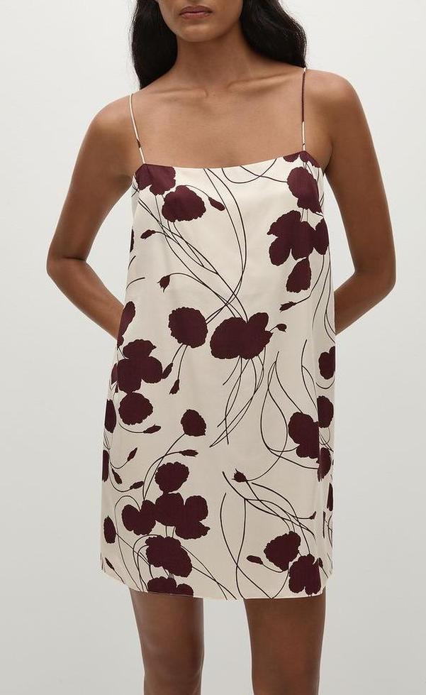 Phylis Mini Dress - Dandelion Floral Bordeaux