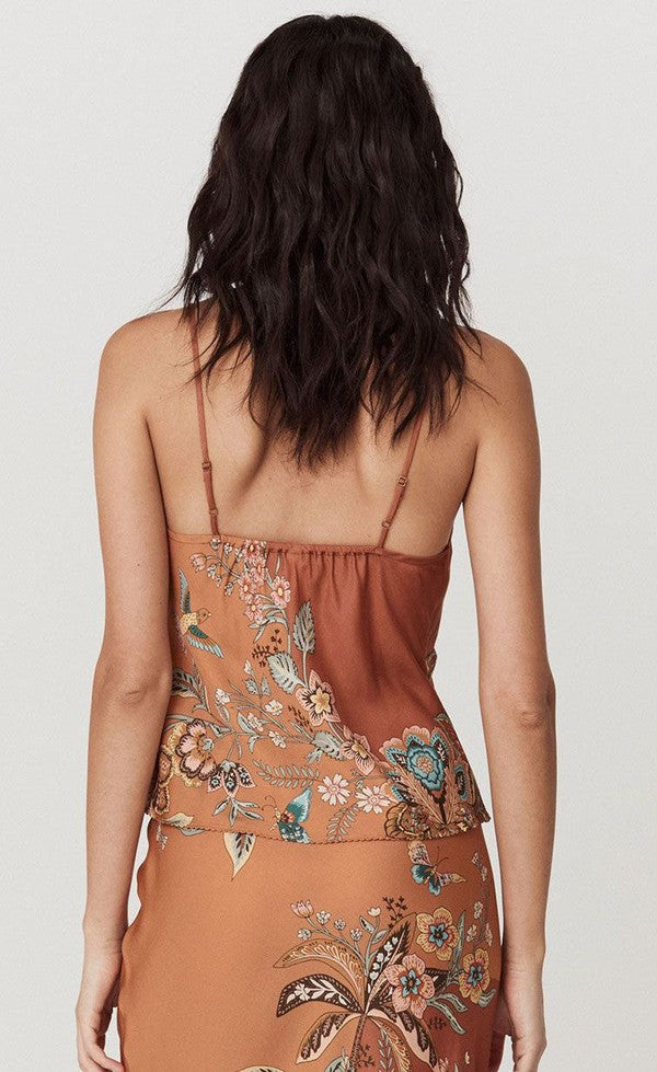 Mojave Lily Lace Up Cami - Amber