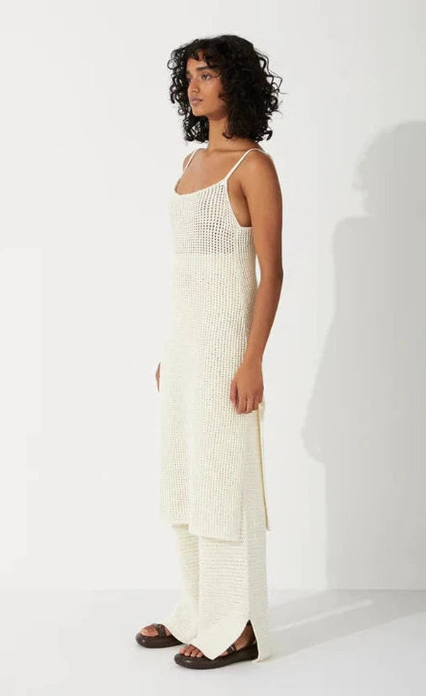 Milk Cotton Crochet Dress