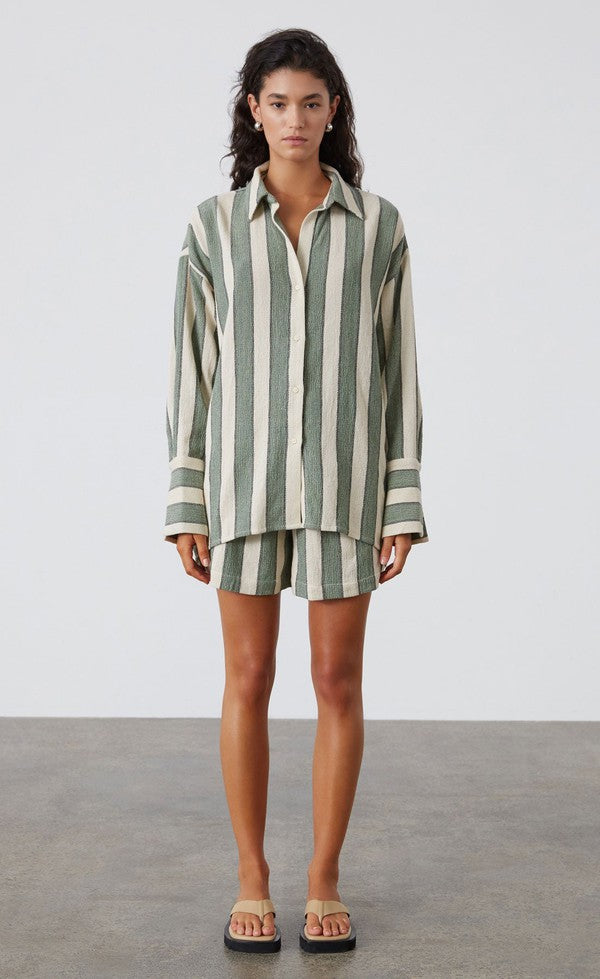 Eucalyptus Stripe Organic Cotton Shirt