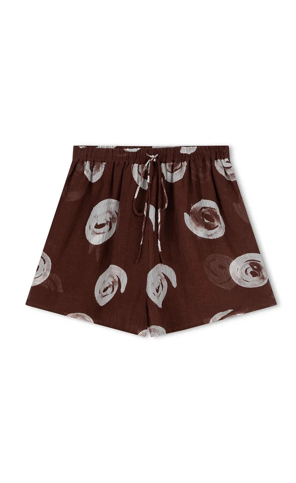 Cocoa Swirl Sheer Textured Short