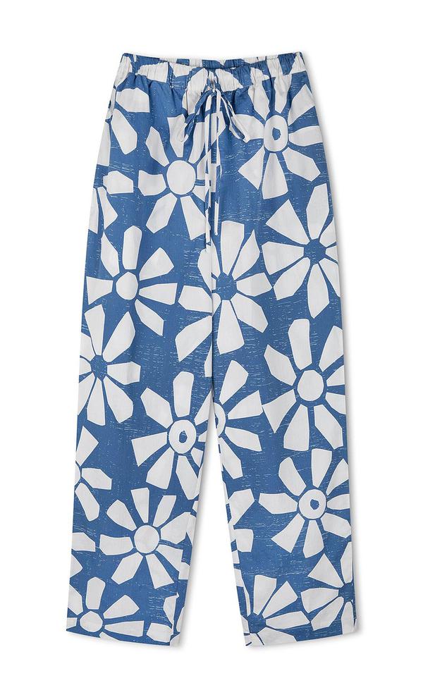 Geo Flower Cotton Pant