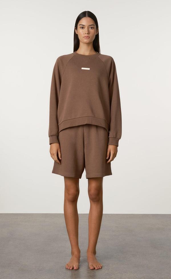 Raglan Sport Sweatshirt -Carob