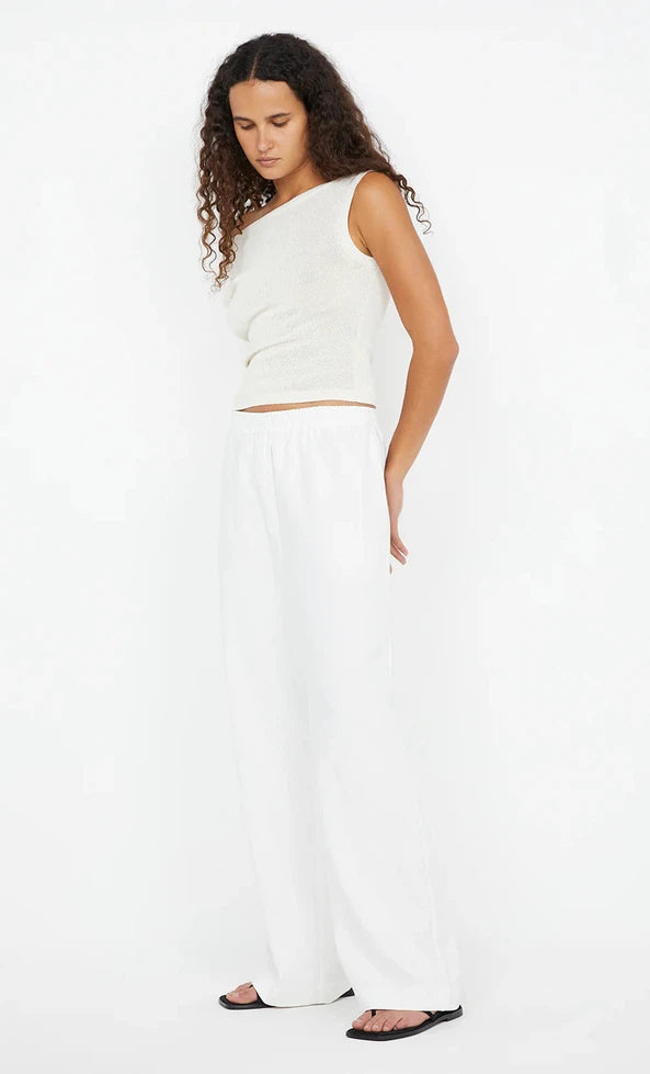 Ninah Drawstring Pant - White