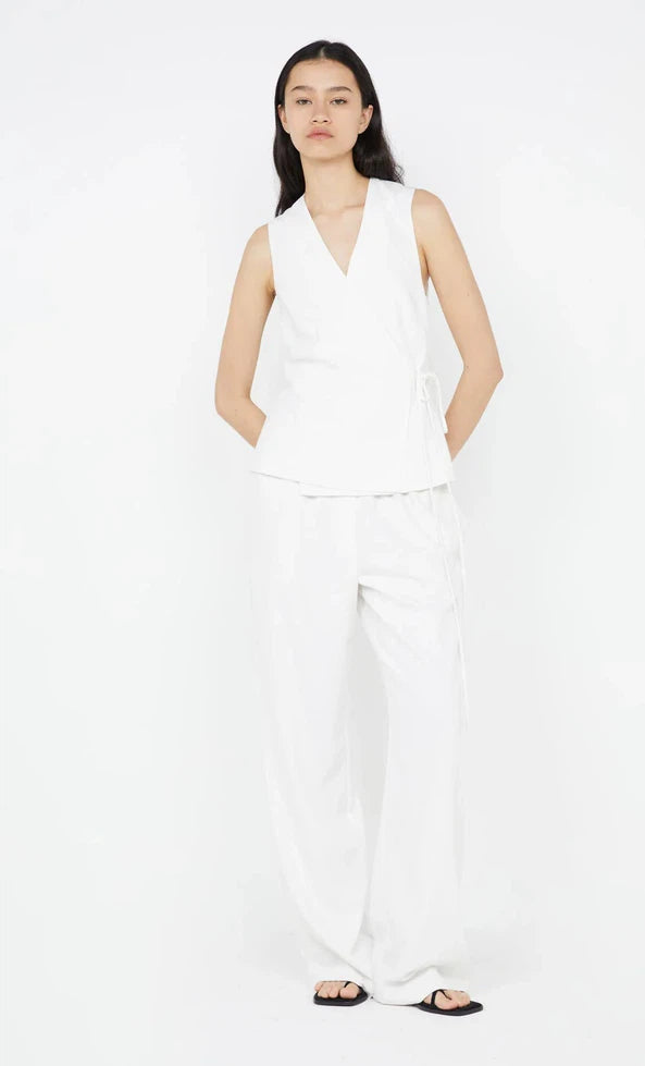 Ninah Tie Vest - White