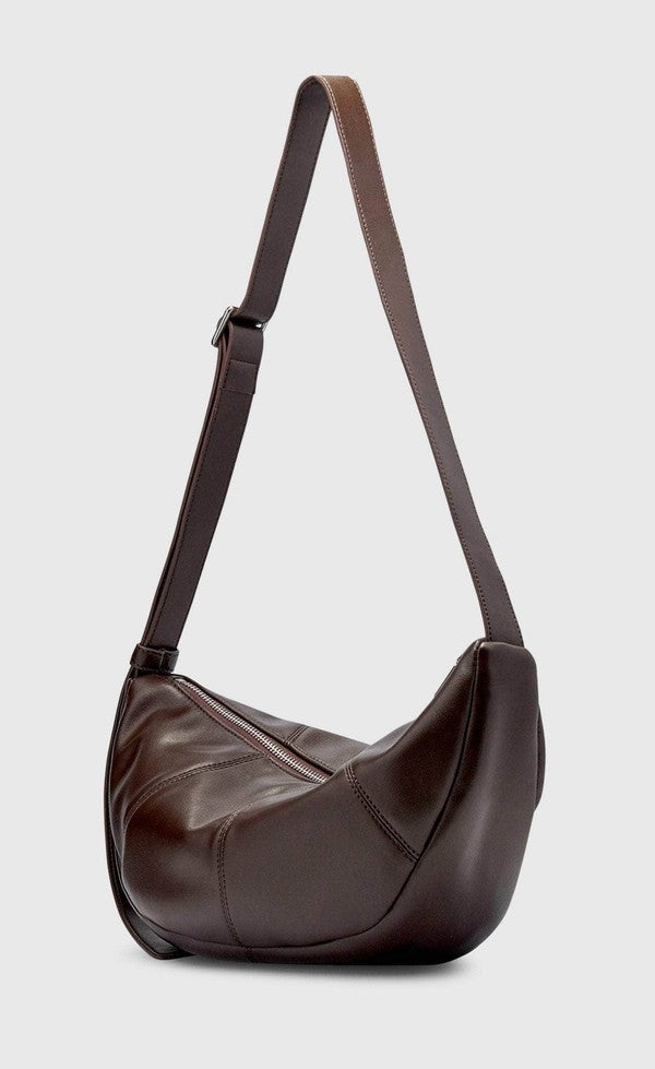 Mischa Crescent Bag - Dark Chocolate