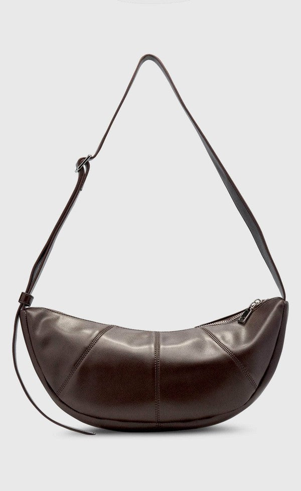 Mischa Crescent Bag - Dark Chocolate