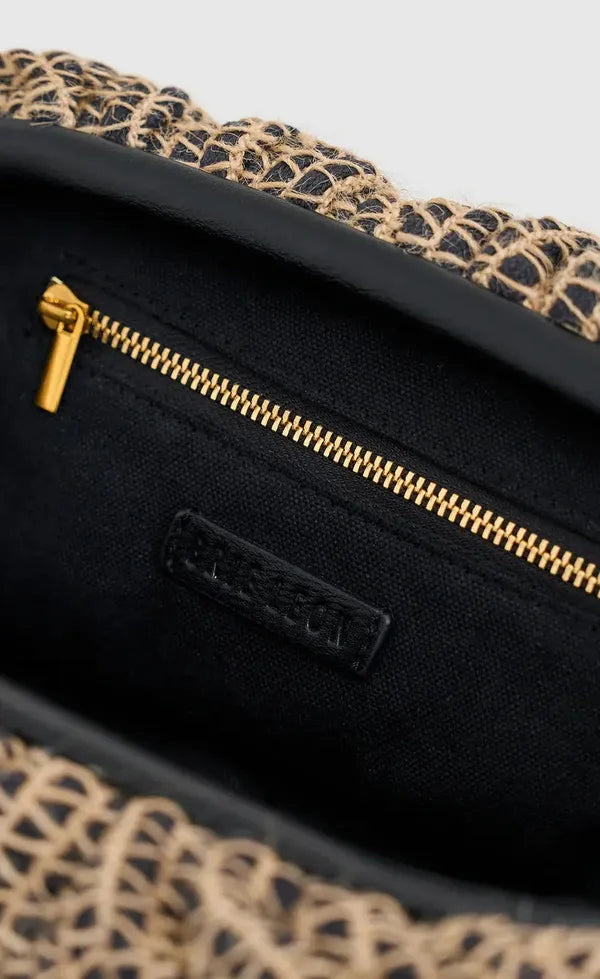 Rhi Clutch - Raffia Stripe