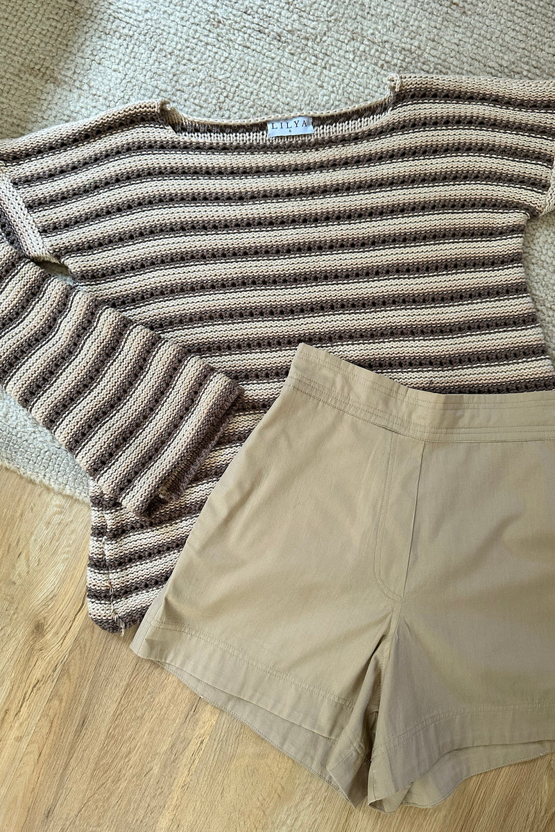Collectiva Stripe Knit Top Earth Stripe