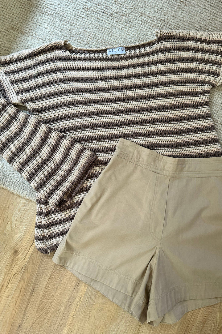 Collectiva Stripe Knit Top Earth Stripe