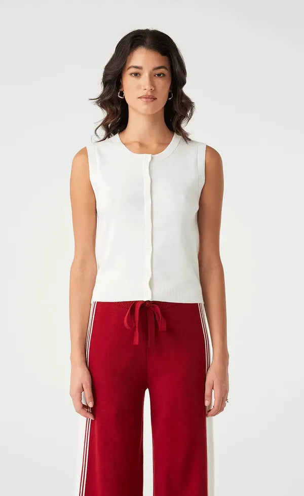 Finley Button Up Vest - Cream