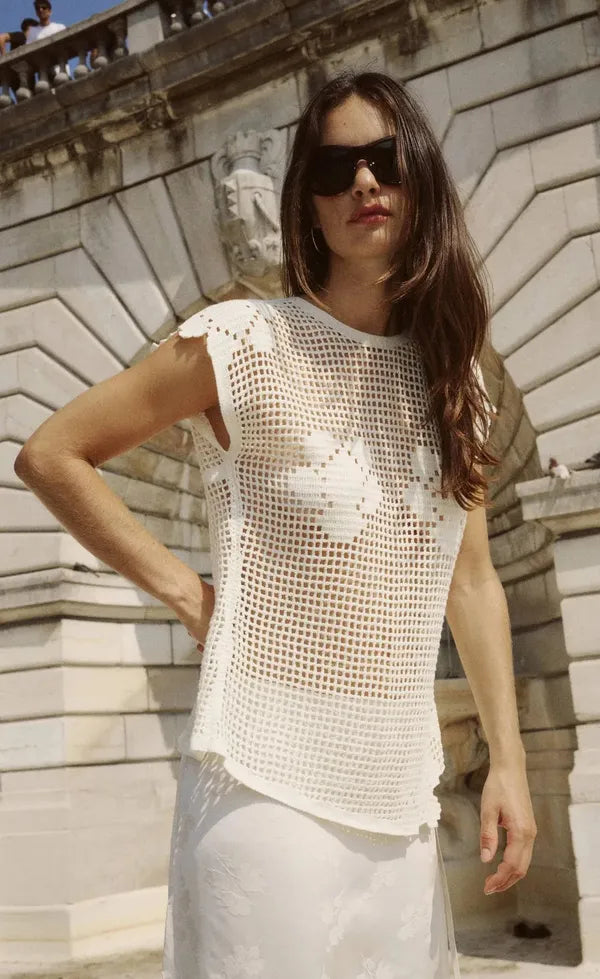 Pollyanna Floral Crochet Top