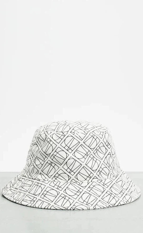 Jaycee Printed Bucket Hat - Soft White